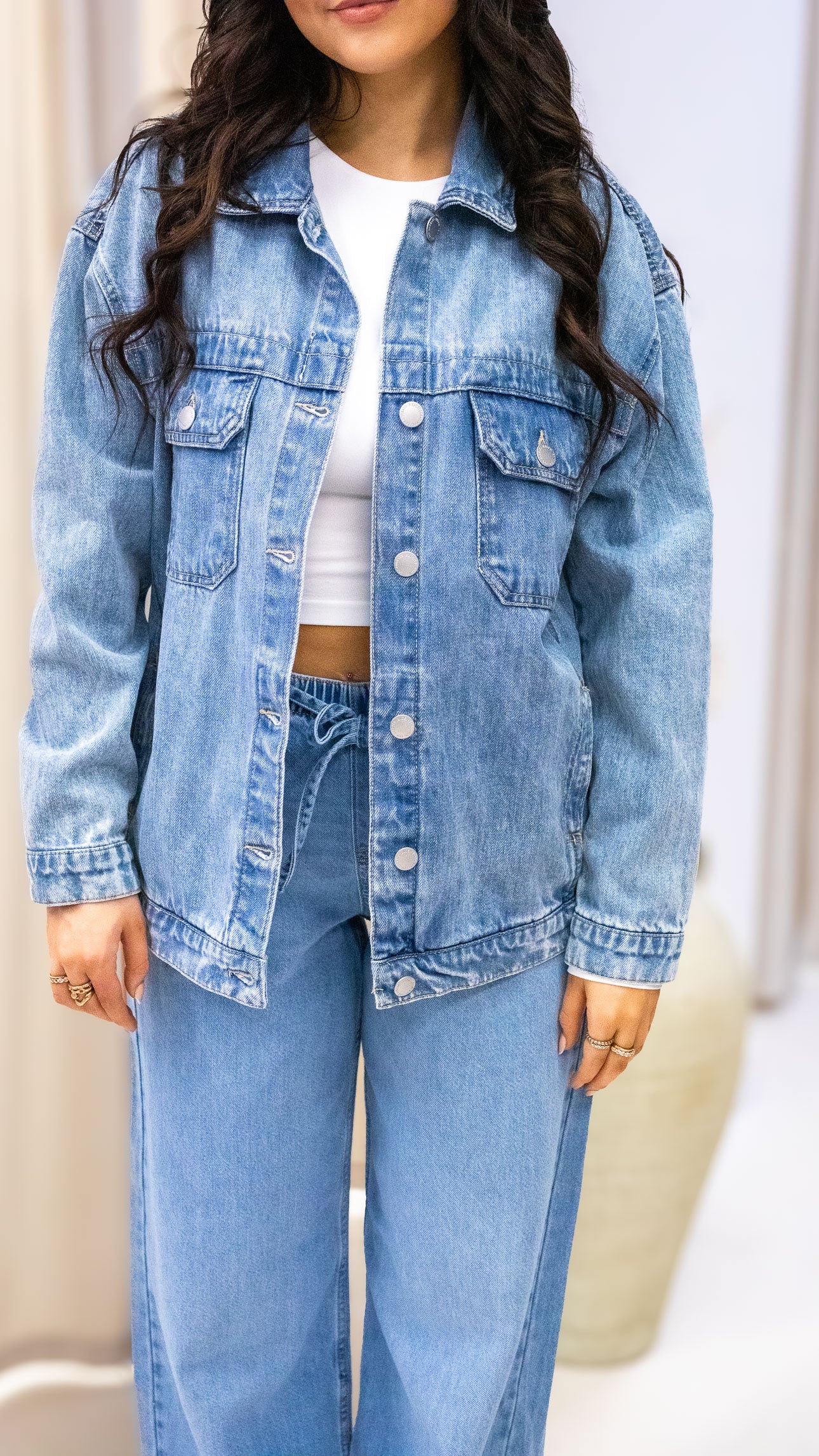 AMANDA OVERSIZED DENIM JACKET | RISEN