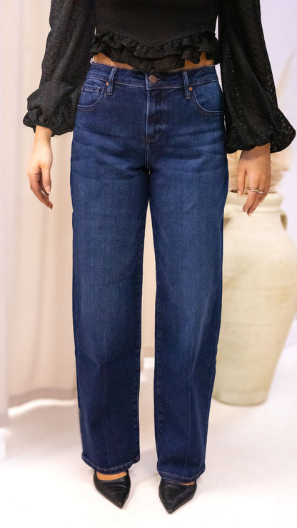 TONY WIDE LEG BAGGY DARK WASH JEAN (RISEN)