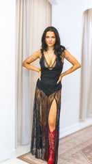 GWENIVERE LACE DRESS (BLACK)