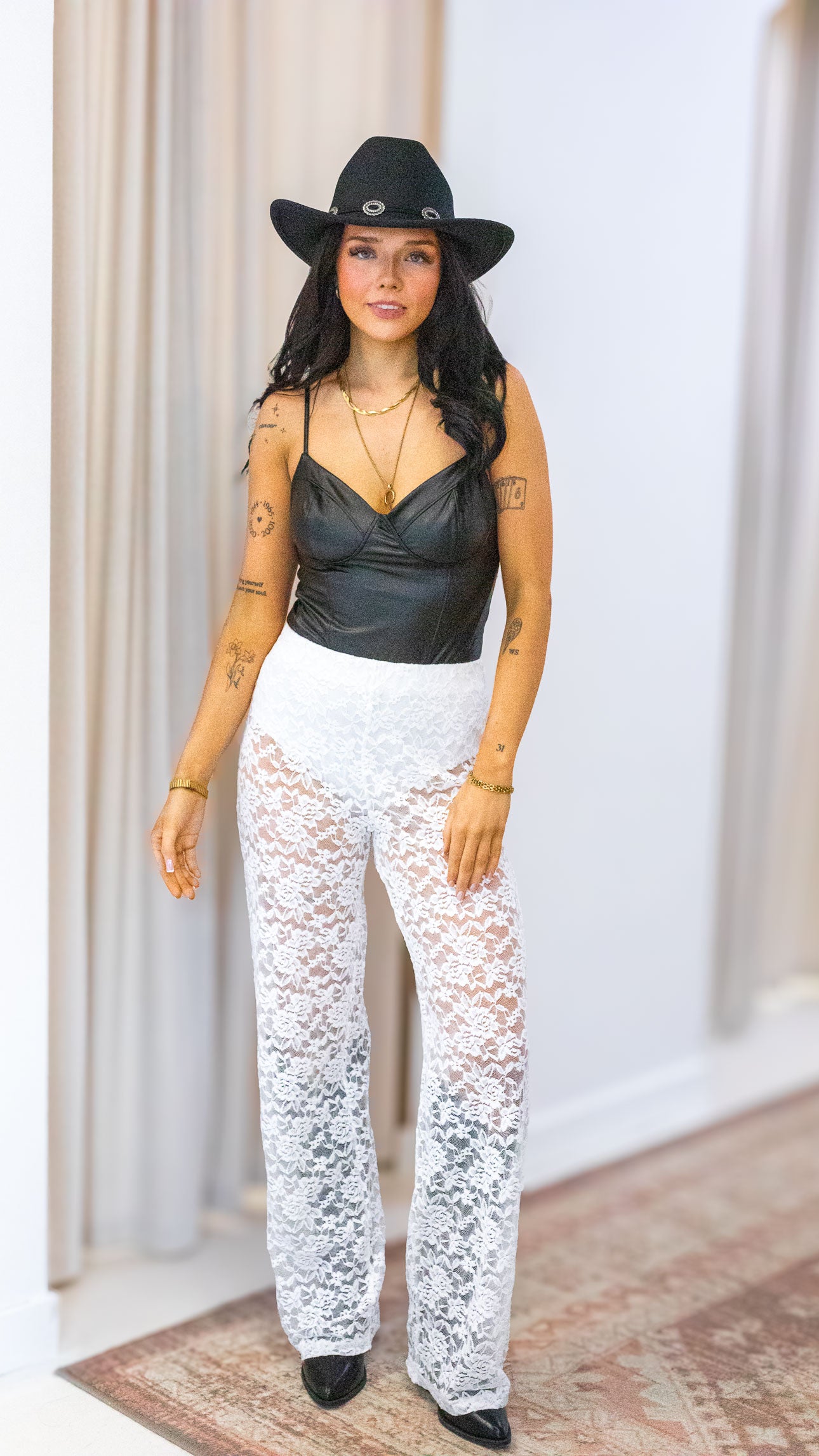 NEW PORTIA LACE PANT (WHITE)