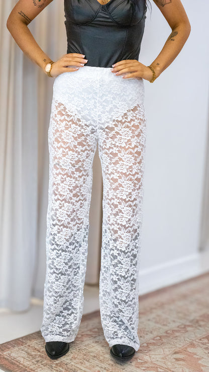 NEW PORTIA LACE PANT (WHITE)