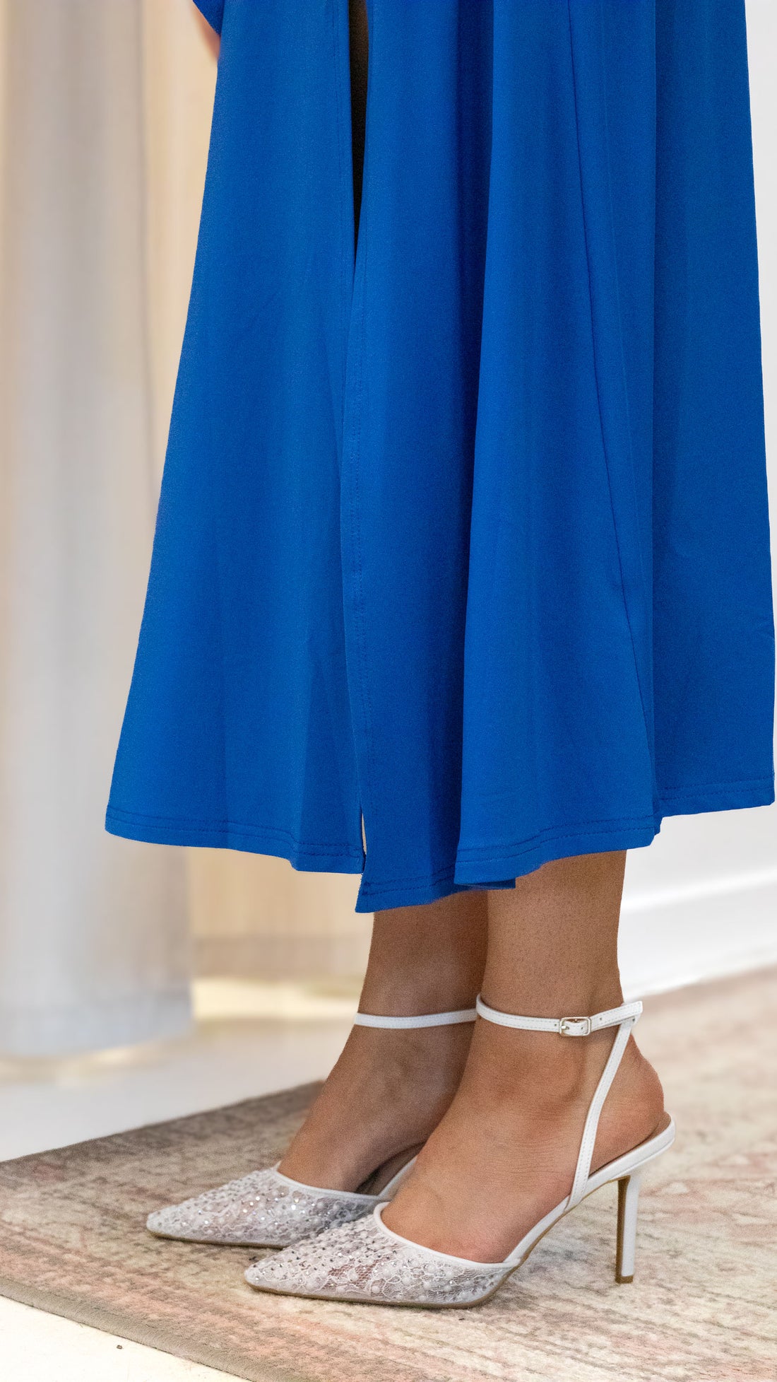 MORGAN LACE KITTEN HEEL | WHITE