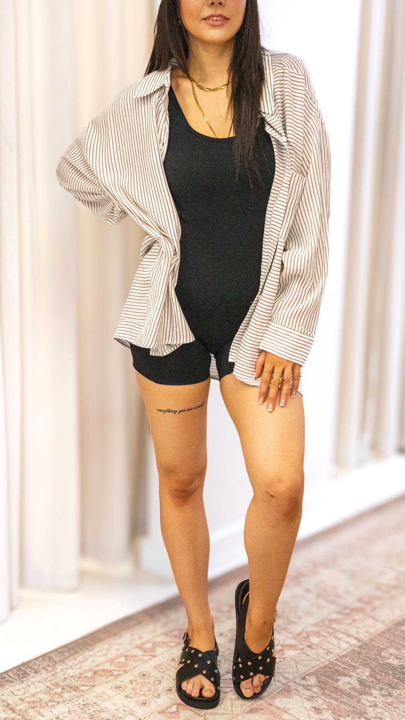 WOVEN STRIPE BUTTON DOWN SHIRTS