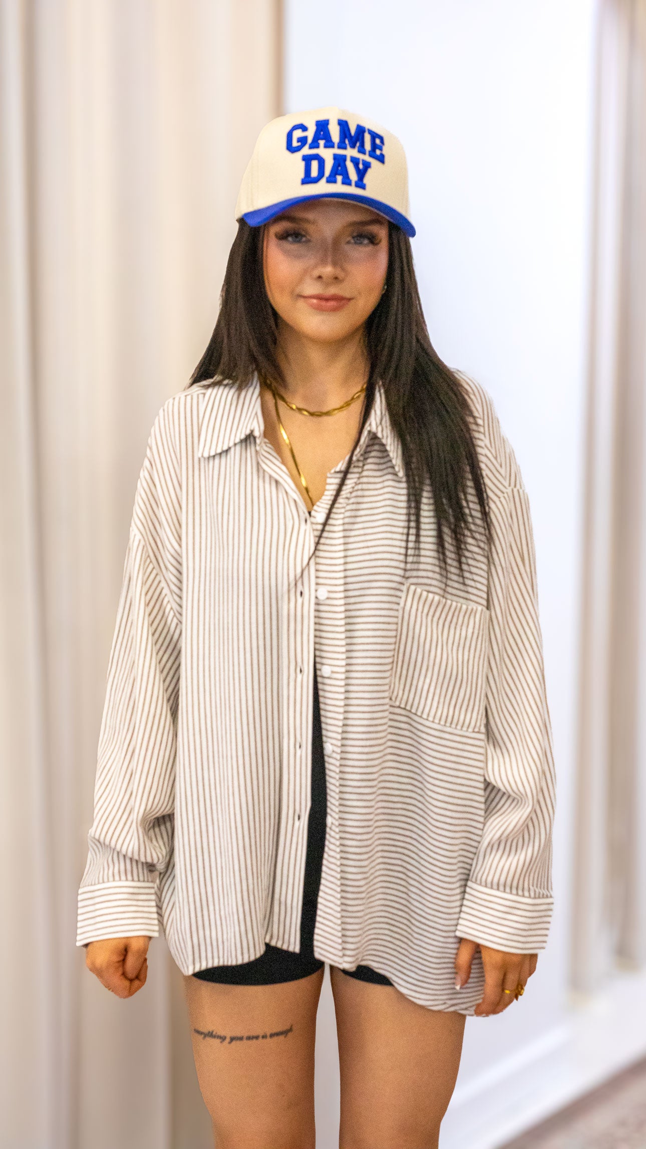 WOVEN STRIPE BUTTON DOWN SHIRTS