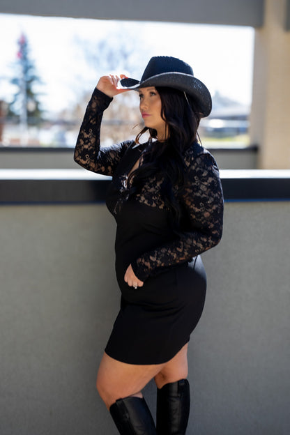 NEW BROOK MINI LACE DRESS (CURVY)