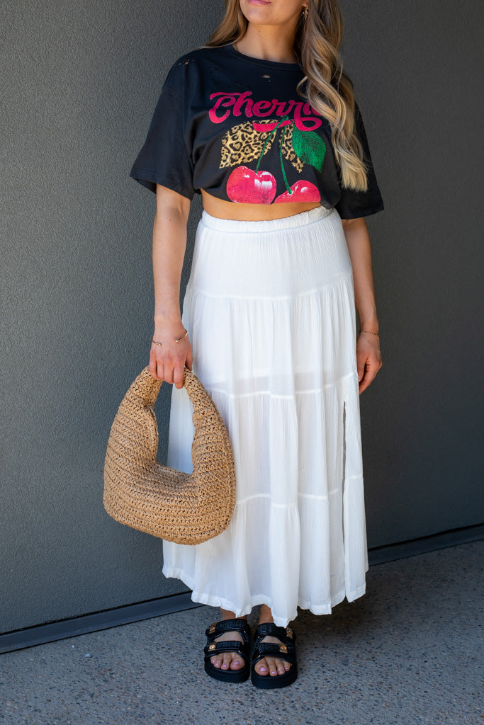 STELLA LINEN SKIRT (WHITE)