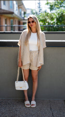 SIENA STRIPED SHORT SET (BEIGE)
