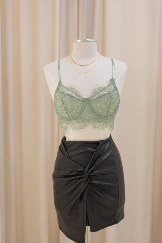 NEW CLARA LACE BRALETTE (SAGE)