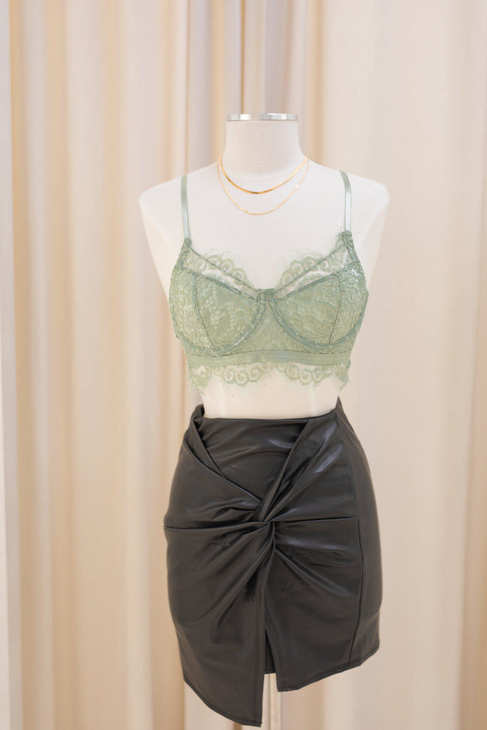 NEW CLARA LACE BRALETTE (SAGE)