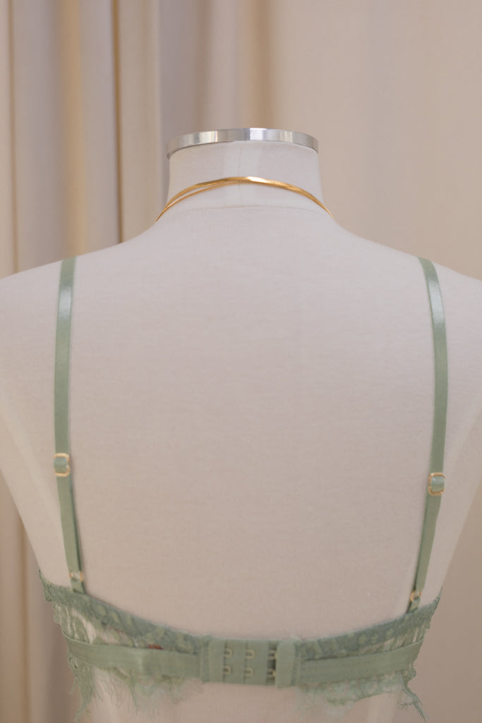 NEW CLARA LACE BRALETTE (SAGE)