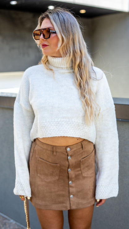 STINA FAUX SUEDE SKIRT