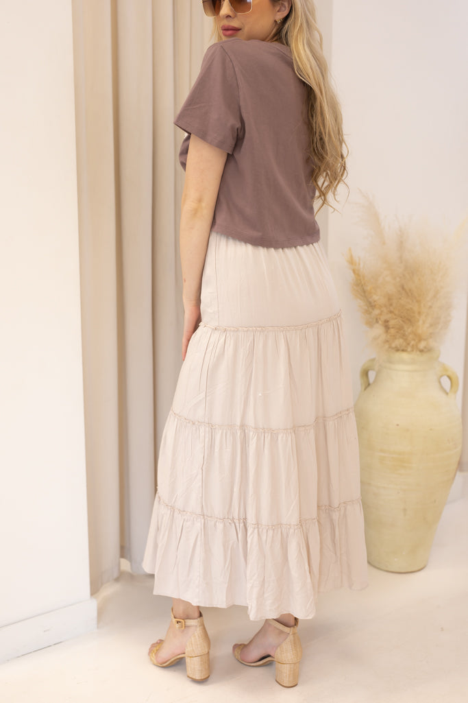 NEW SHANIA TIERED  MAXI SKIRT