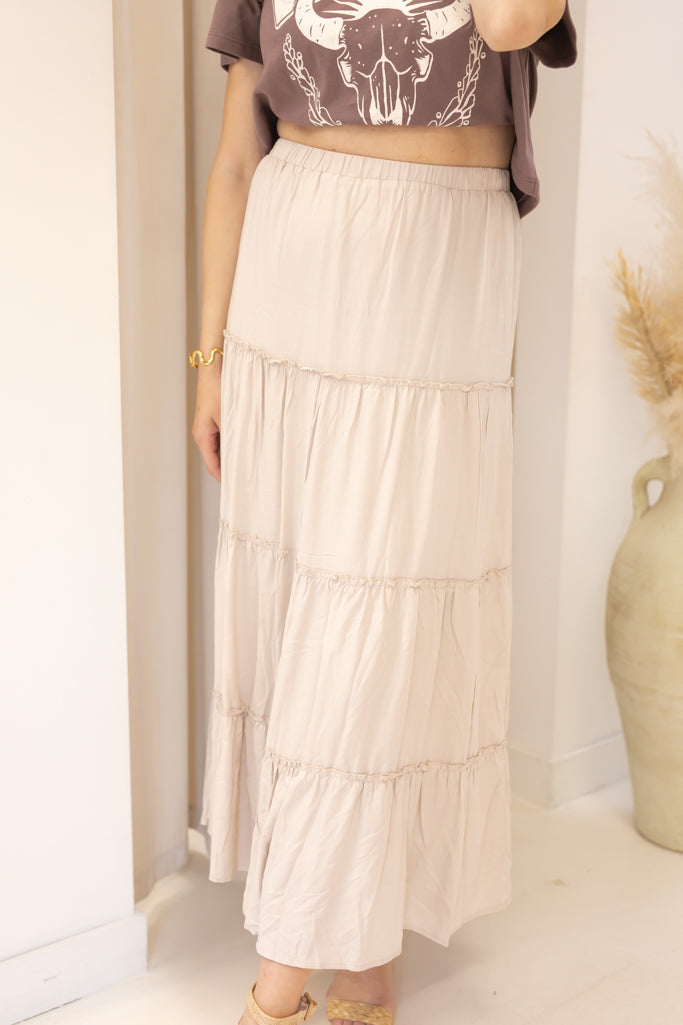 NEW SHANIA TIERED  MAXI SKIRT