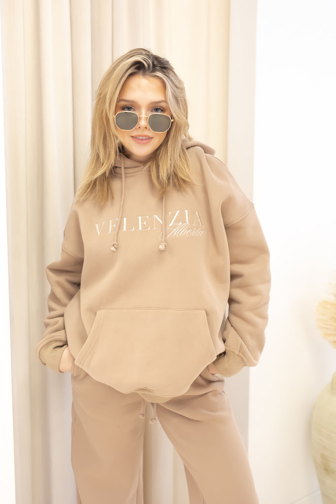 VELENZIA HOODIE SWEAT SET (NUDE) | + CURVY