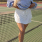 NEW SERENA TENNIS SKORT (WHITE & BLACK)