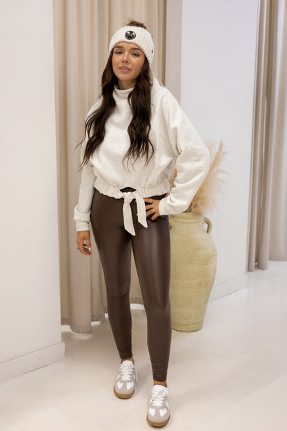 NEW DANA FX LEATHER LEGGING (BROWN)