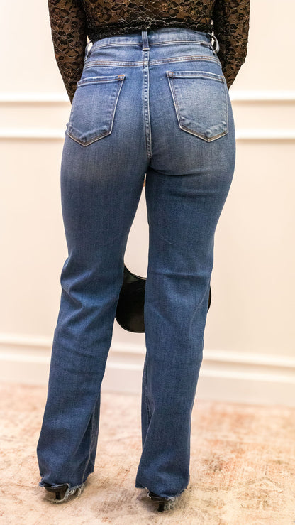 TIA - TUMMY CONTROL HIGH RISE BOOTCUT JEAN (RISEN)