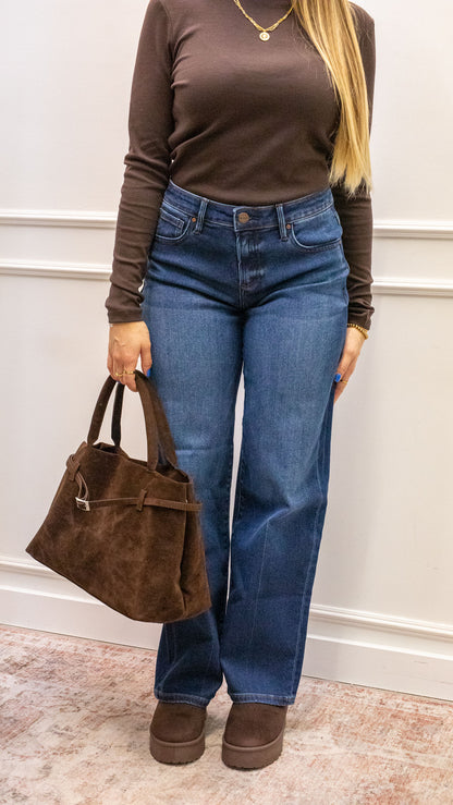 TONY WIDE LEG BAGGY DARK WASH JEAN (RISEN)
