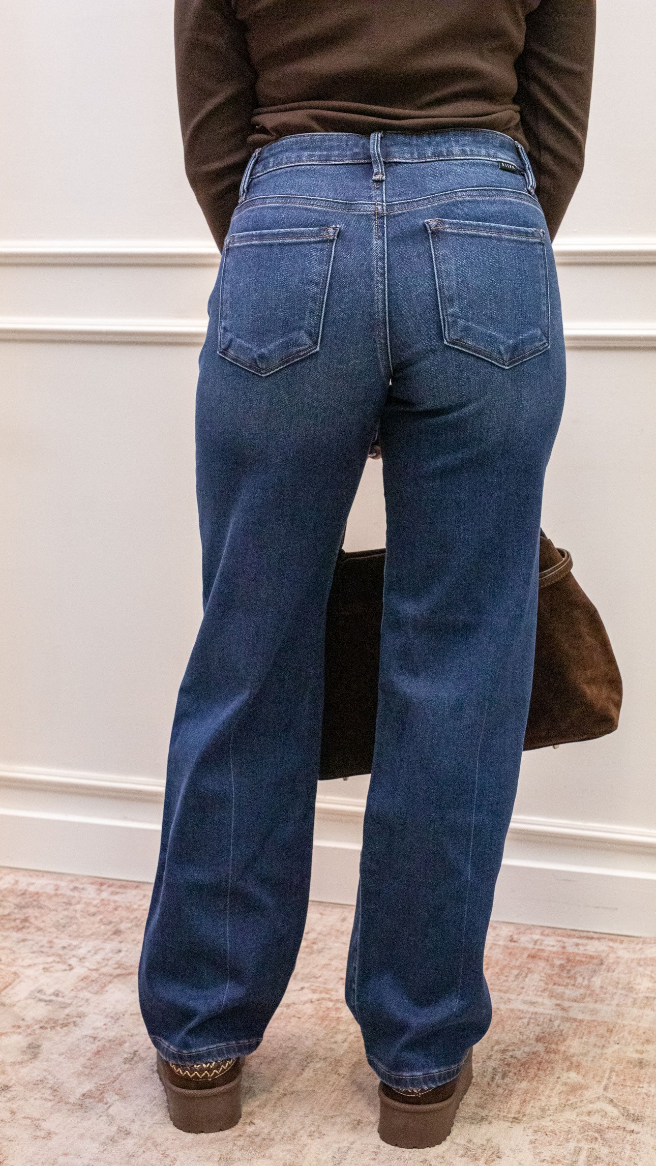 TONY WIDE LEG BAGGY DARK WASH JEAN (RISEN)