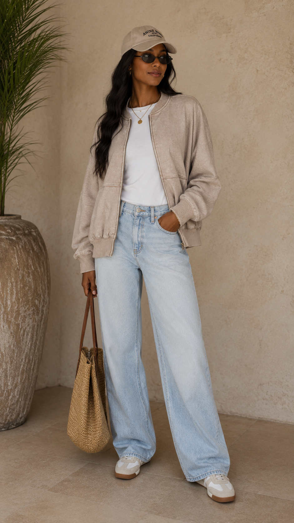 ACID WASHED FLEECE JACKET (ASH MOCHA)