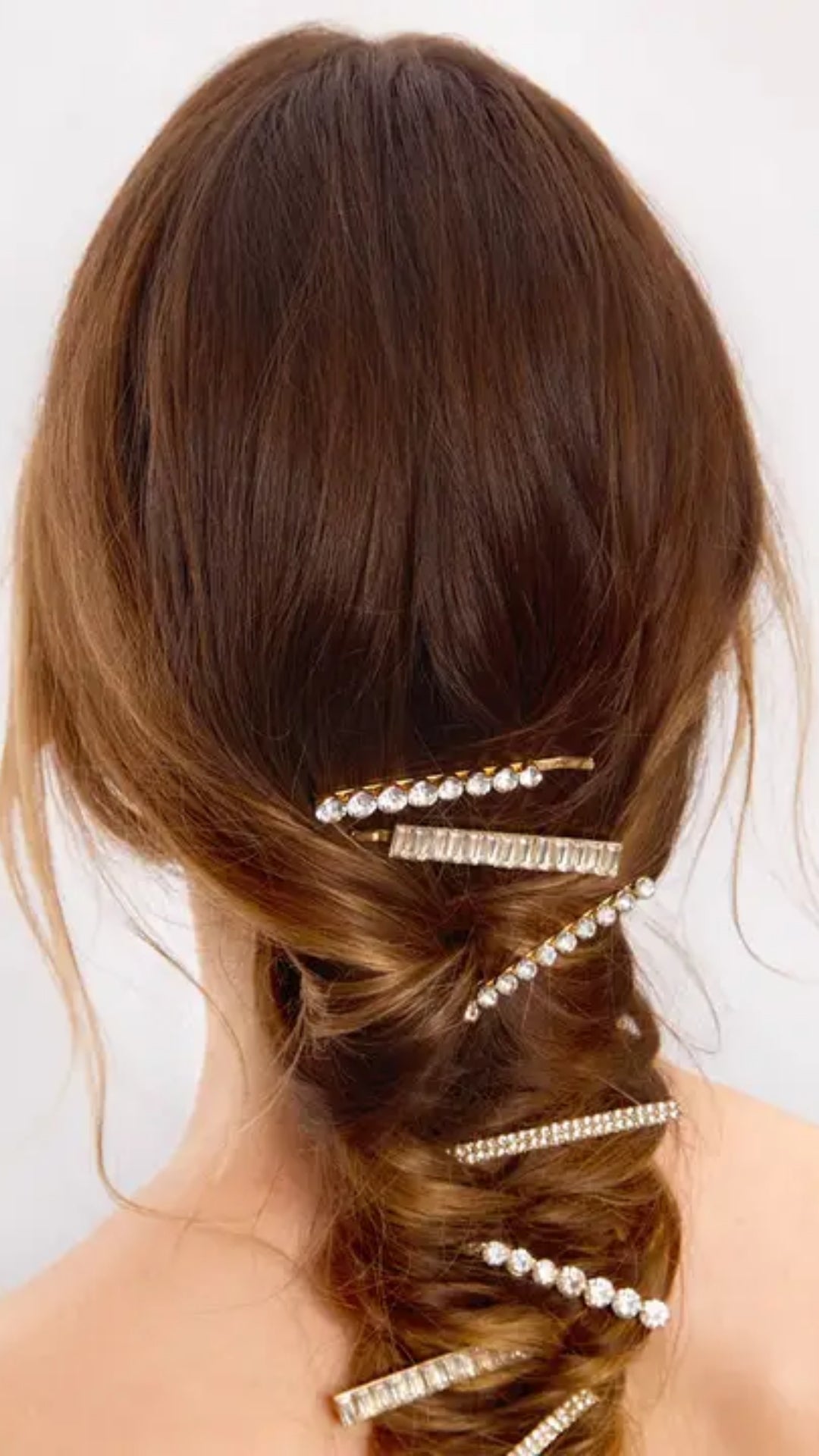 METAL RHINESTONE ASSORTED BOBBY PINS 4PC SET - GOLD | KITSCH