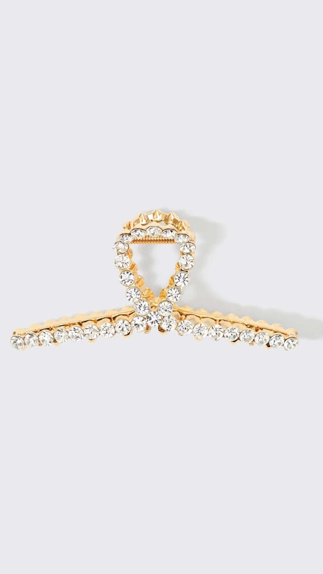 METAL RHINESTONE LOOP CLAW CLIP 1PC - GOLD | KITSCH