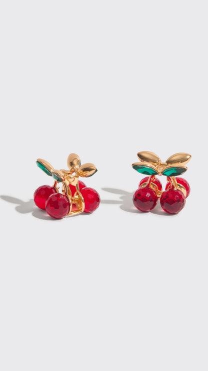 MINI RHINESTONE CLAW CLIPS 2PC SET - CHERRY | KITSCH