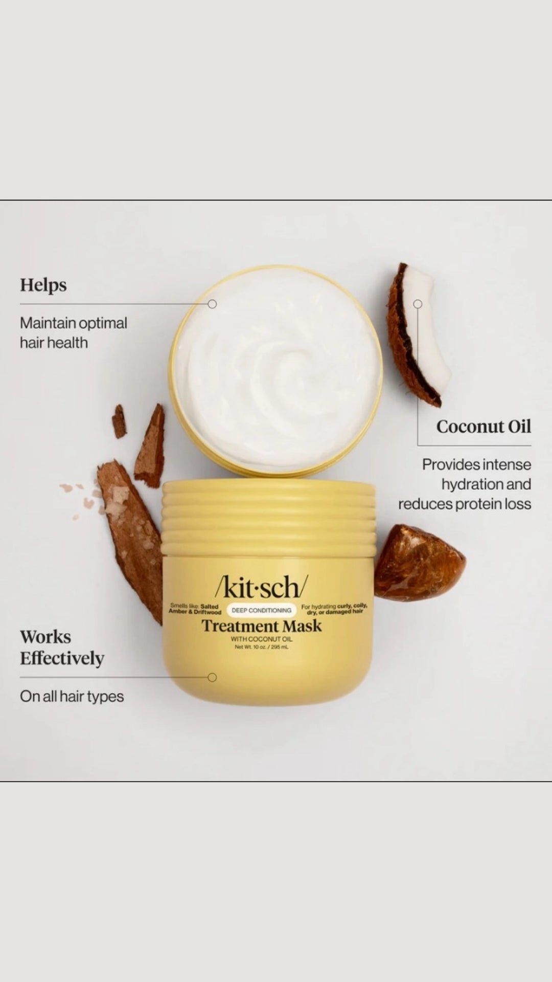 MOISTURIZING COCONUT OIL DEEP CONDITIONING TREATMENT MASK | KITSCH