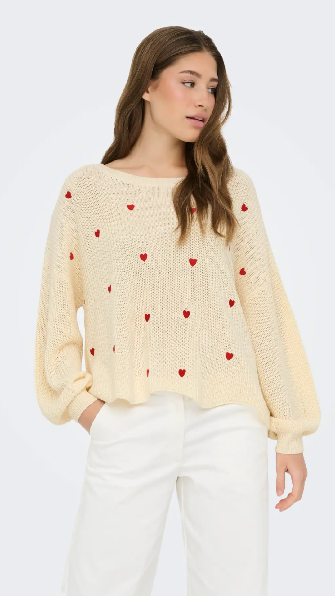 HILDE LS EMB PULLOVER EX KNT