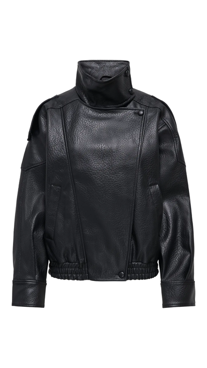 VANI L/S FAUX LEATHER JACKET PNT