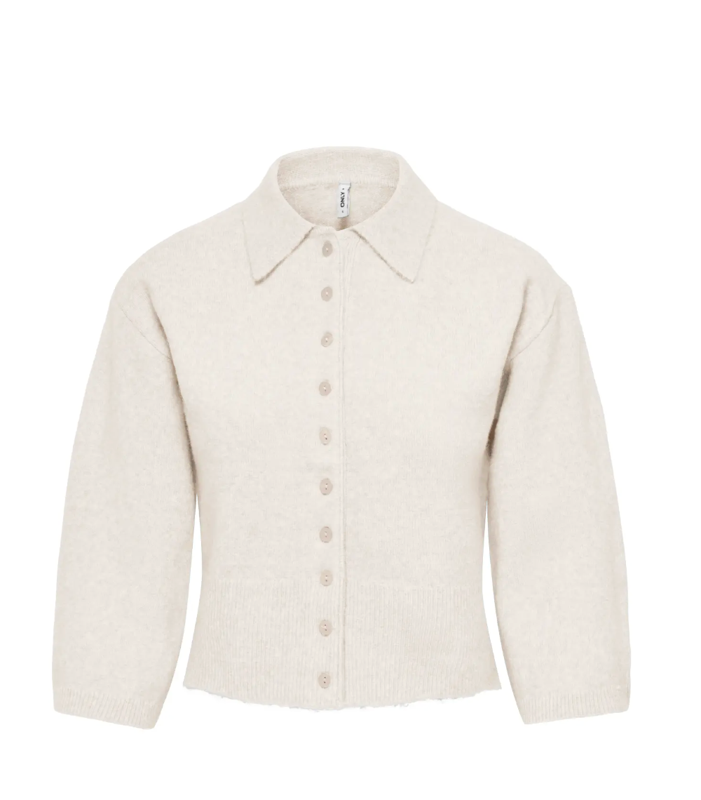 MACEY 3/4 POLO CARDIGAN SWEATER