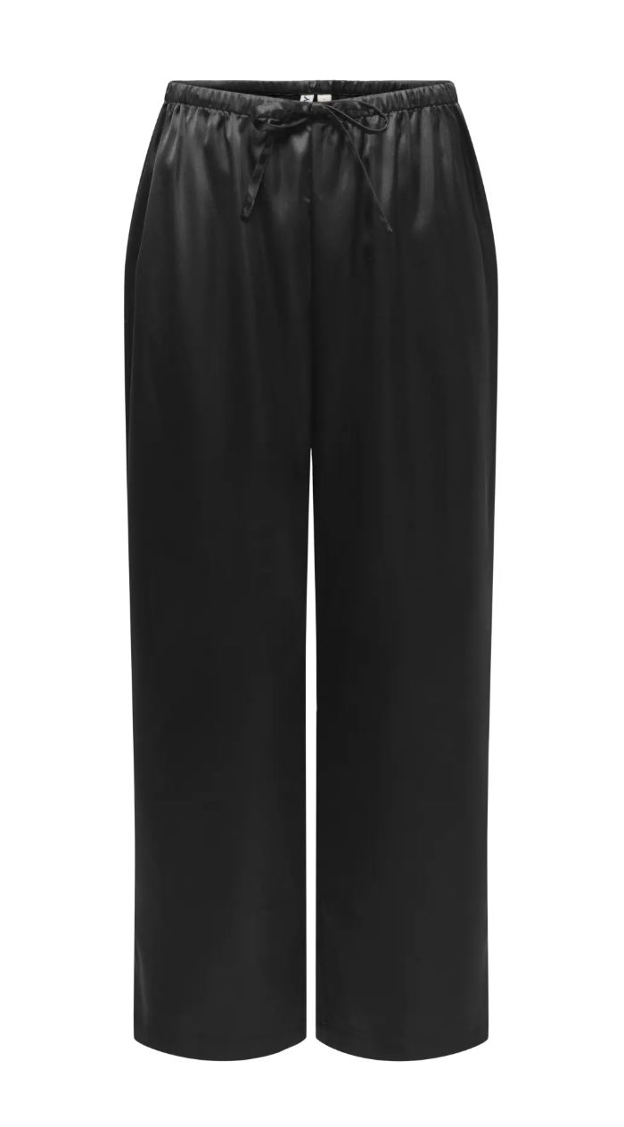 NEMA SATIN PULL UP PANT (ONLY) | BLACK