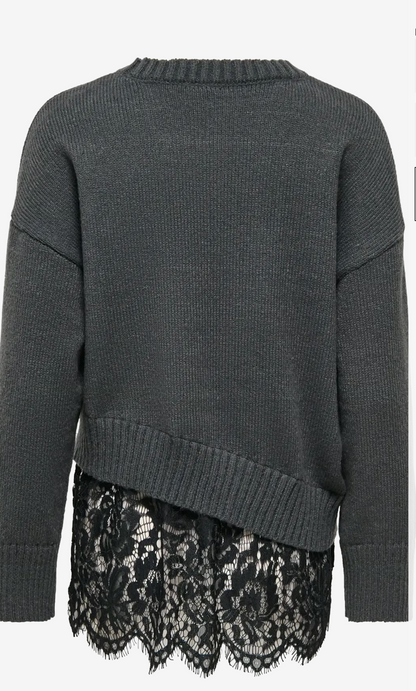 EVIE LA LACE MIX | ONLY | CHARCOAL/BLACK
