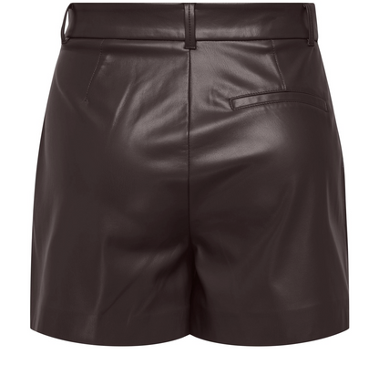 SMOOTH HW FAUX LEATHER SHORTS (CHOCOLATE TORTE) | ONLY