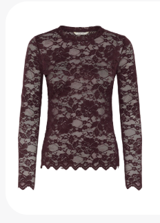 CRPitia Lace Blouse - Fudge Plum