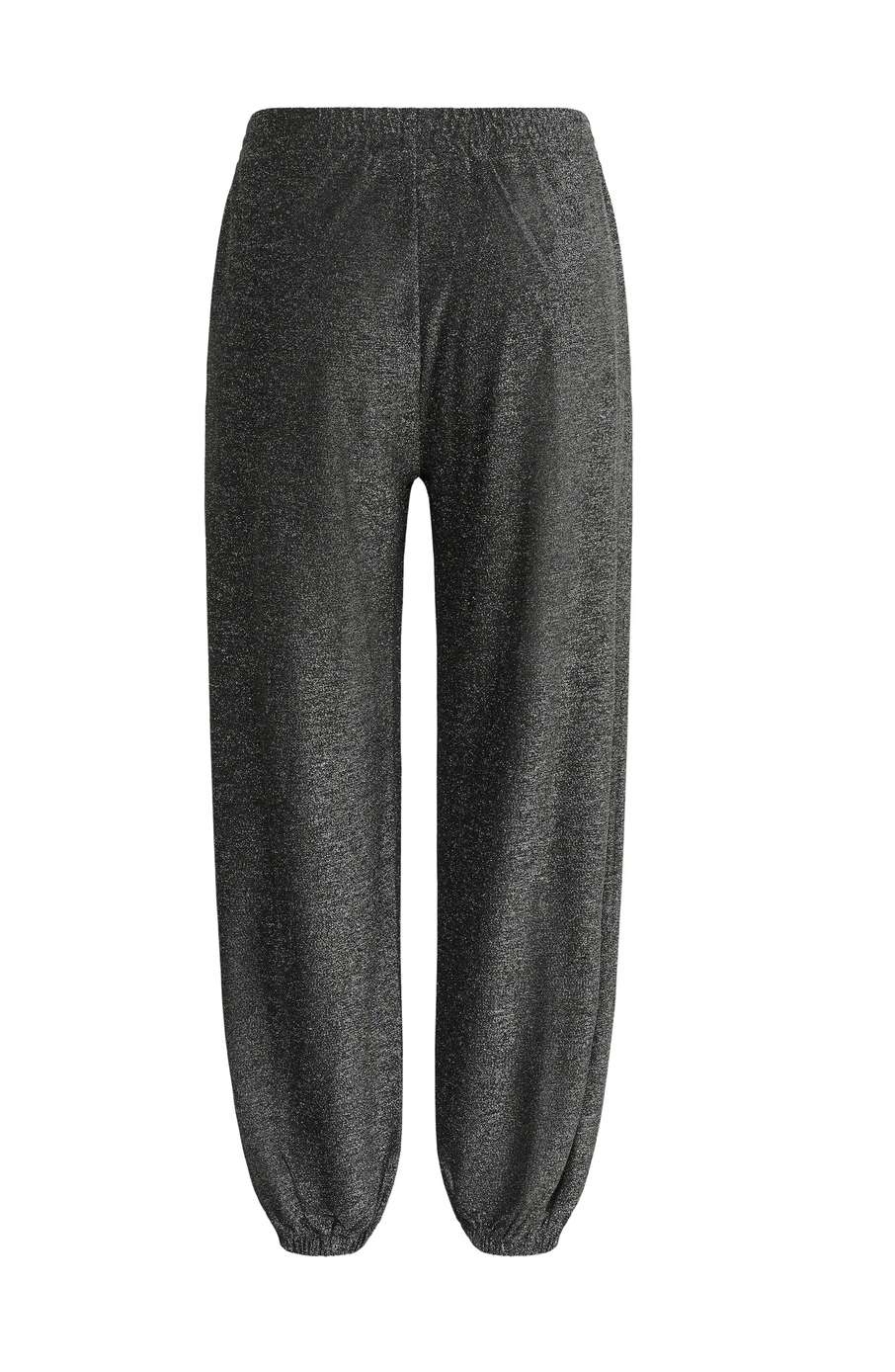 KArebecca Jersey Pants - Silver black glitter - Metallic