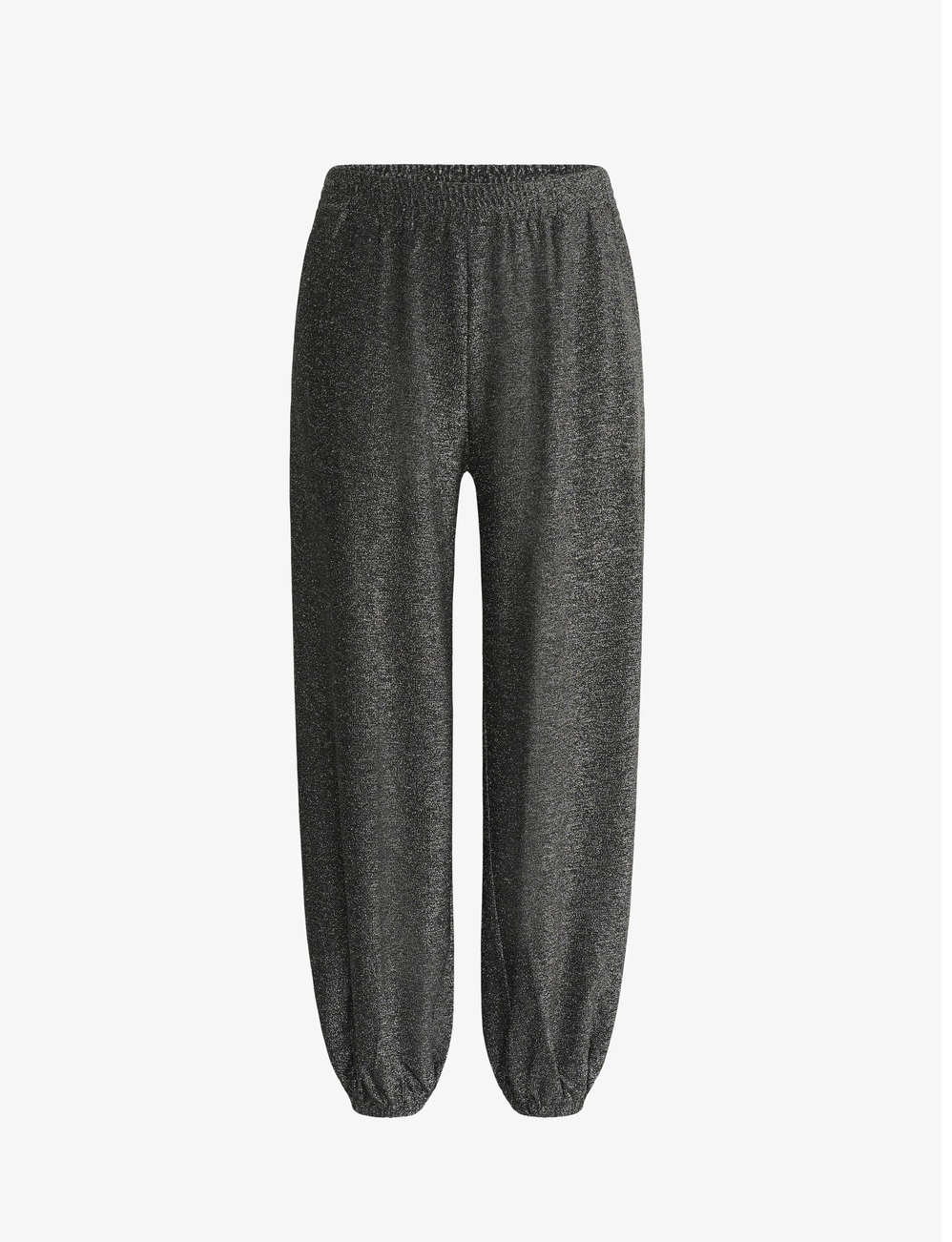 KArebecca Jersey Pants - Silver black glitter - Metallic
