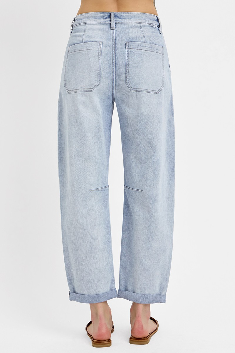 JULIA SLOUCHY BARREL RELAXED PATCH POCKET JEANS