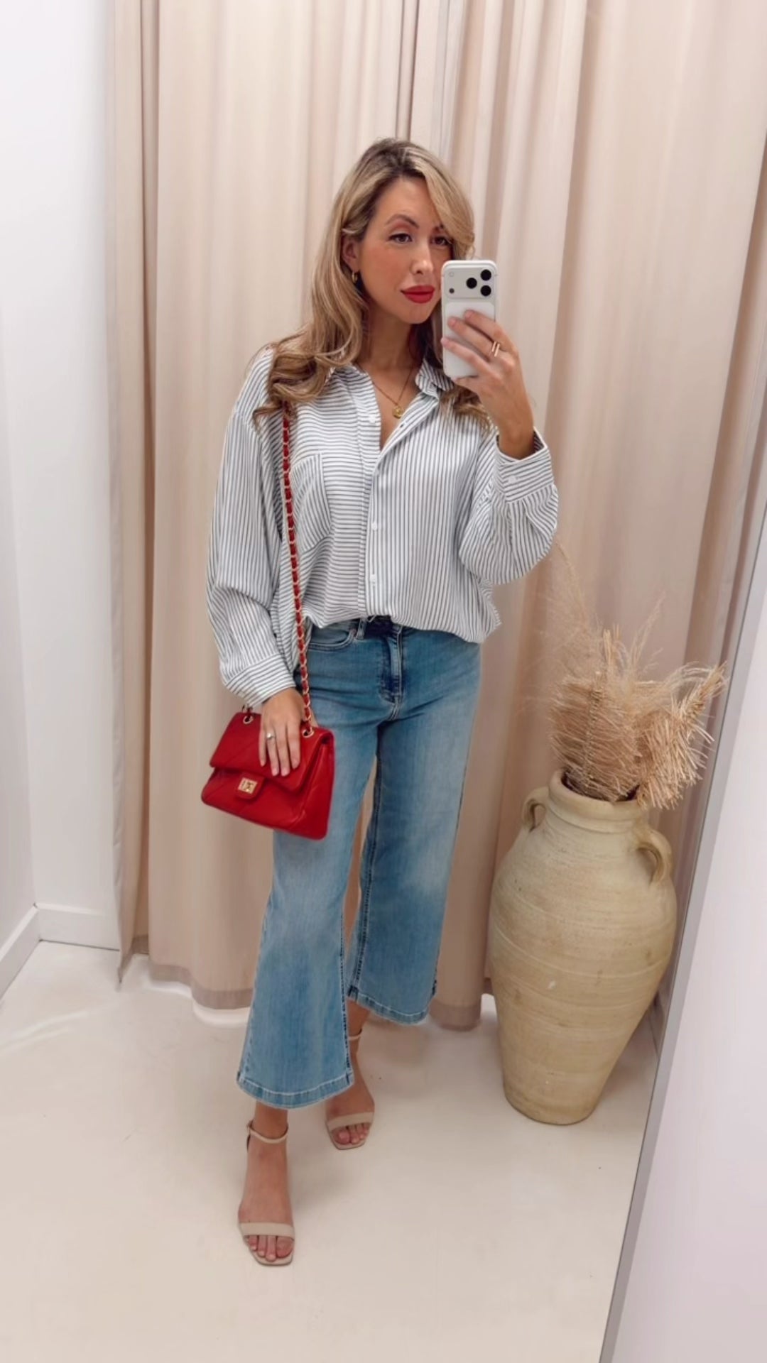 WOVEN STRIPE BUTTON DOWN SHIRTS