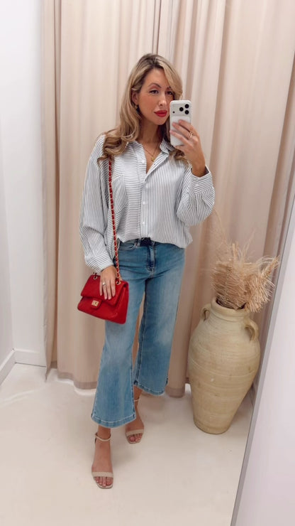 WOVEN STRIPE BUTTON DOWN SHIRTS