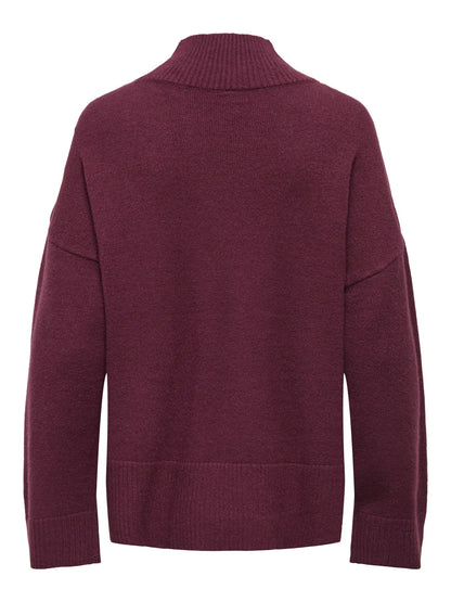 MARY SWEATER (BURGUNDY) | ONLY