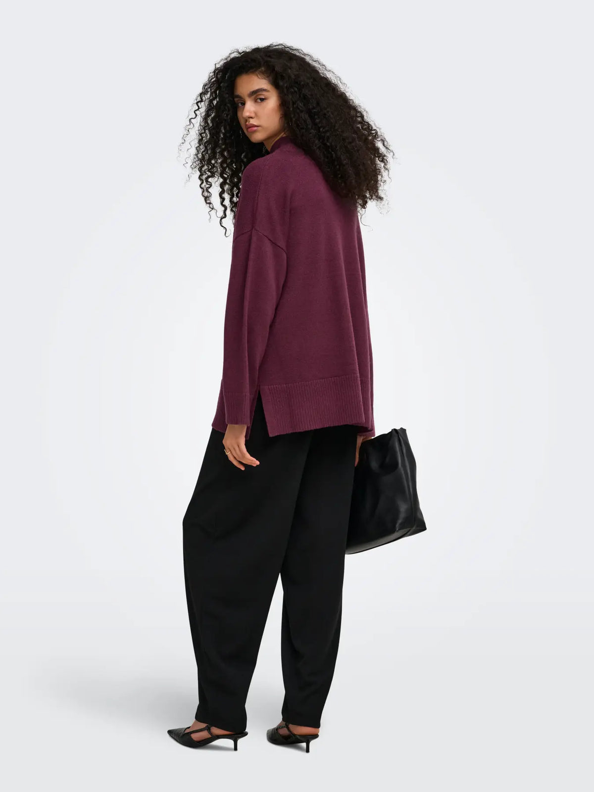 MARY SWEATER (BURGUNDY) | ONLY
