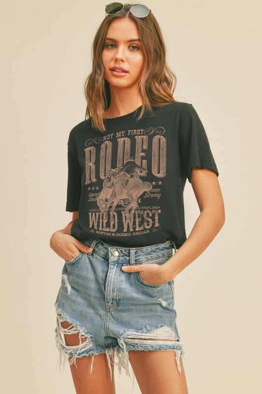 NEW WILD WEST OVERSIZED GRAPHIC TEE (BLACK)