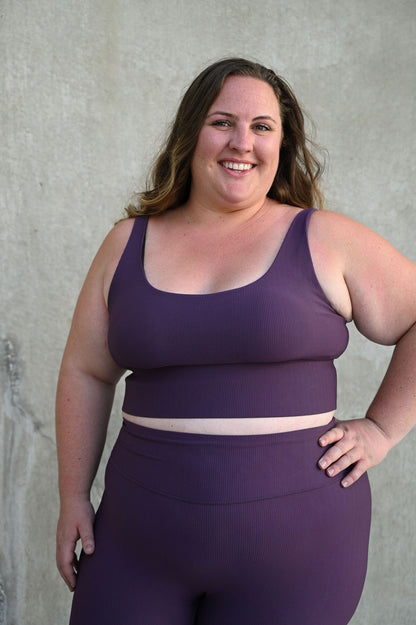 ARRO RIBBED SET TOP (PURPLE) - VELENZIA