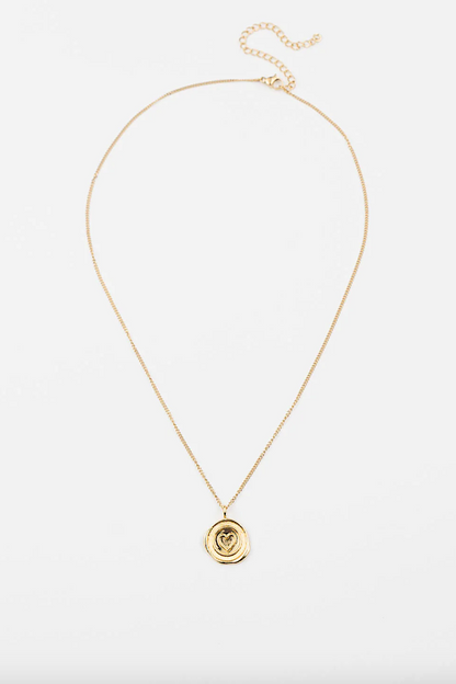 NEW SEALED WITH LOVE MEDALLION NECKLACE